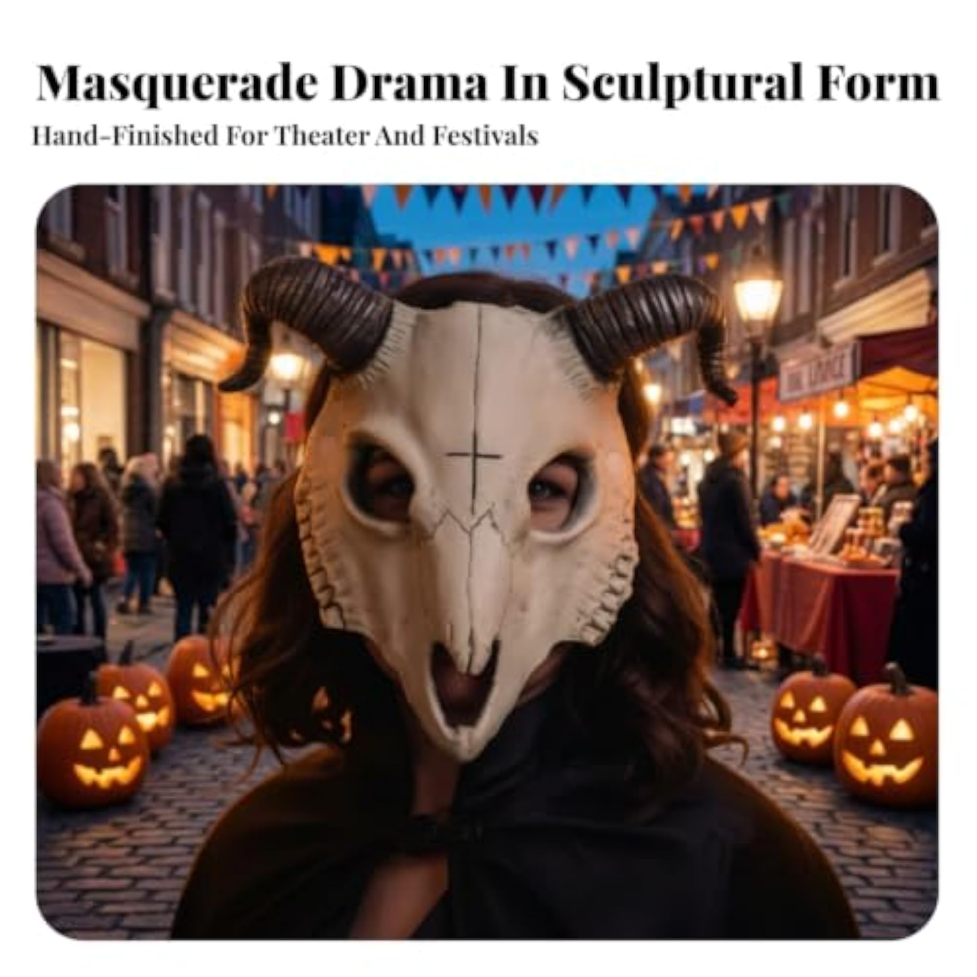 Sheep Skull Mask, Realistic Design